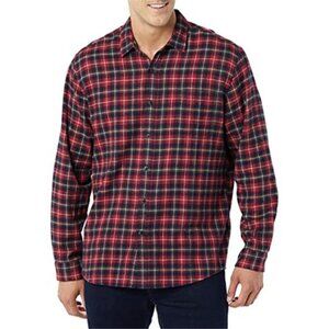 Mens Long Sleeve Flannel Shirt Cotton Button Up Work Casual Soft Warm Shirt
